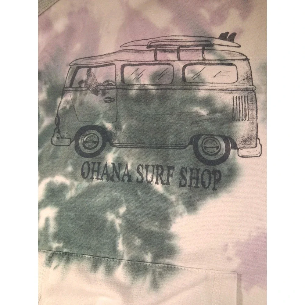 Blue 84 Ohana Surf Shop Stuart Fl Tie Dye Bambo Bus Jacket Coastal Hoodie‎ XL